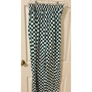 Women's Checkered Pants, Size Large.